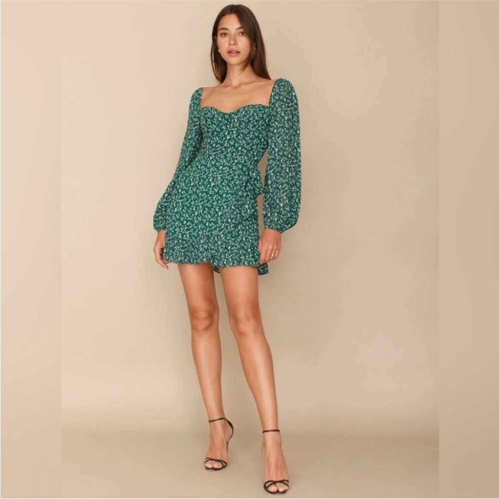 Reformation Cammi Dress Size 2 Green